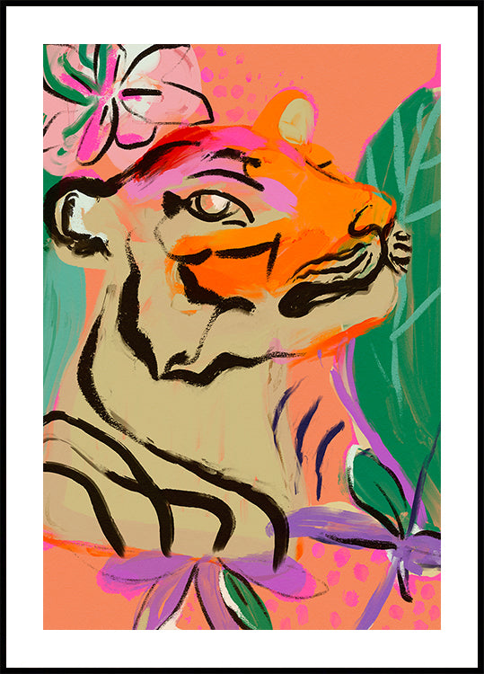 Lebendiges Tigerblüten-Poster