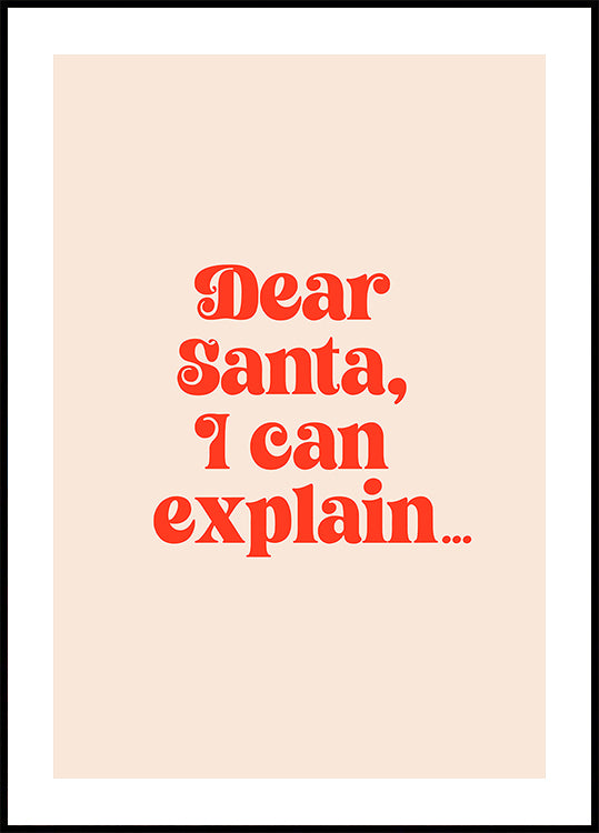 Lieber Weihnachtsmann, ich kann das Poster erklären