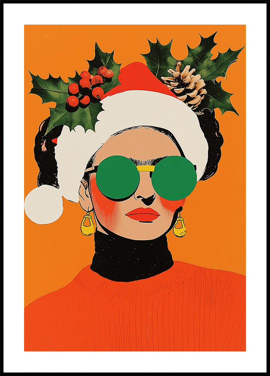 Poster mit festlicher Stilikone