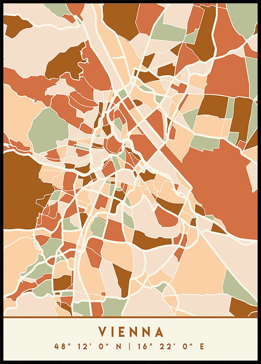 Black Maps Erdtöne 92 Poster