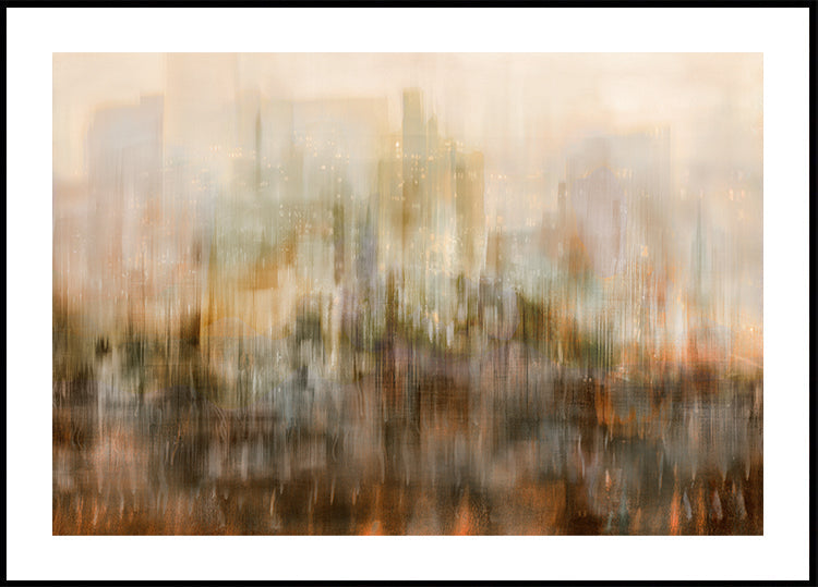 Abendliches Stadtplakat