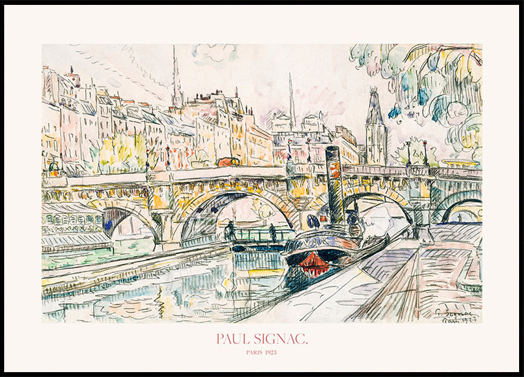 Schlepper am Pont Neuf, Paris 1923 Poster