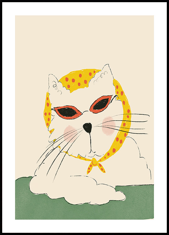 Schickes Katzentaschen-Poster