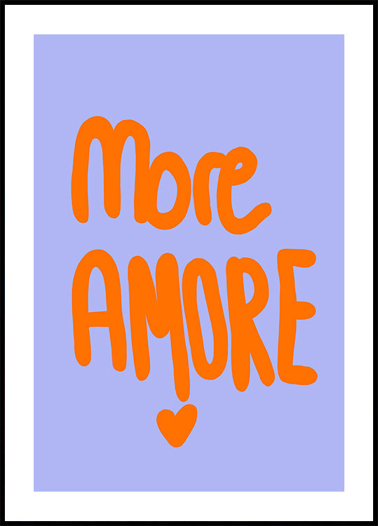 Plakat mit kräftiger Typografie in leuchtendem Orange