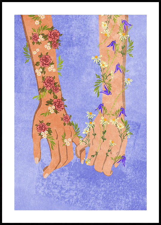 Händchen haltendes Poster