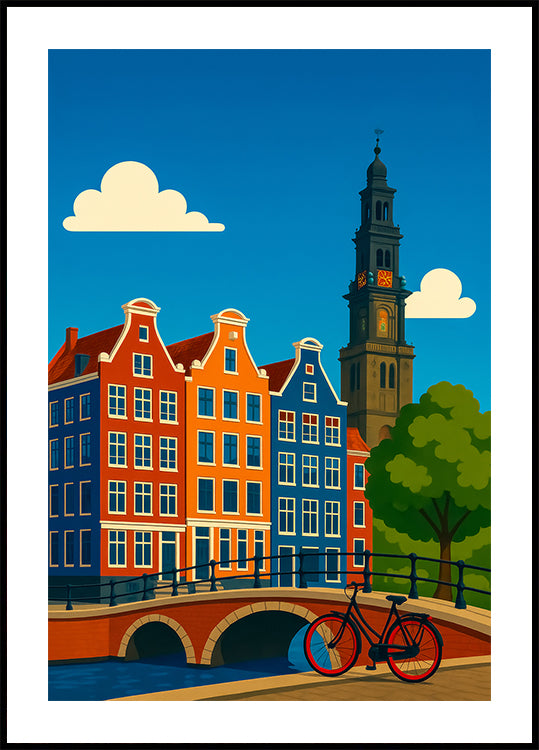 Amsterdam Canal and Bike Plakat - Posterbox