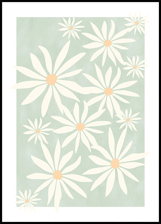 Blütenblätter auf Salbei-Poster