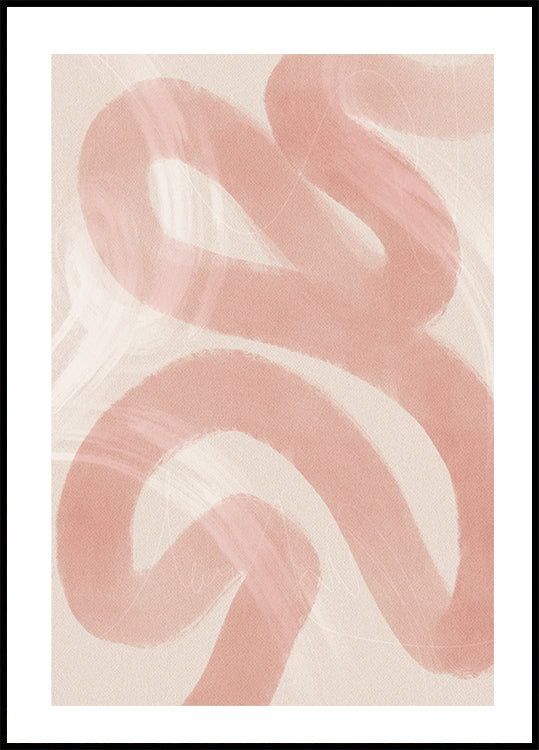 Pink Abstract Plakat - Posterbox.dk