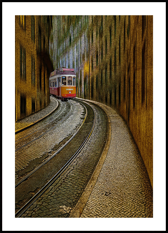 Railway with tram Plakat - Posterbox
