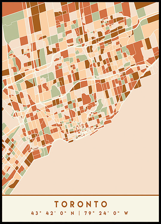 Black Maps Erdtöne 89 Poster