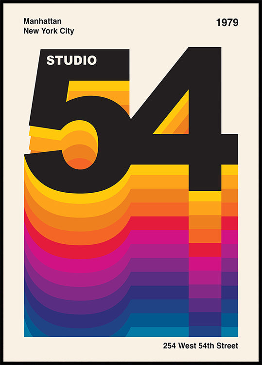 Studio 54 Retro-Design-Poster