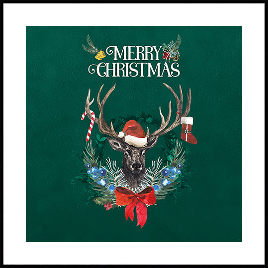 Holiday Stag Cheer Poster