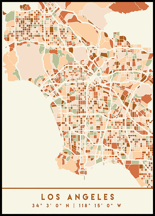 Black Maps Earth Tones 42 Plakat - Posterbox