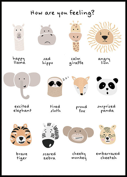 Beruhigender Meditationsemotionendruck für Kinder, 1 Poster