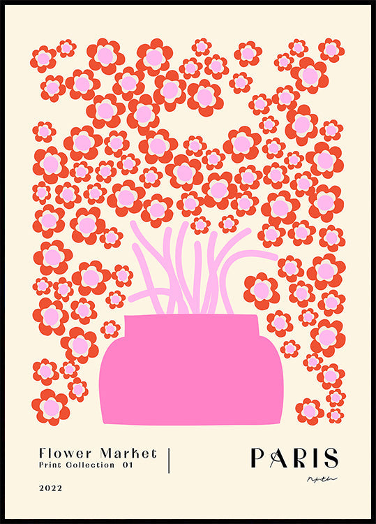 Blumenmarkt. Paris-Plakat
