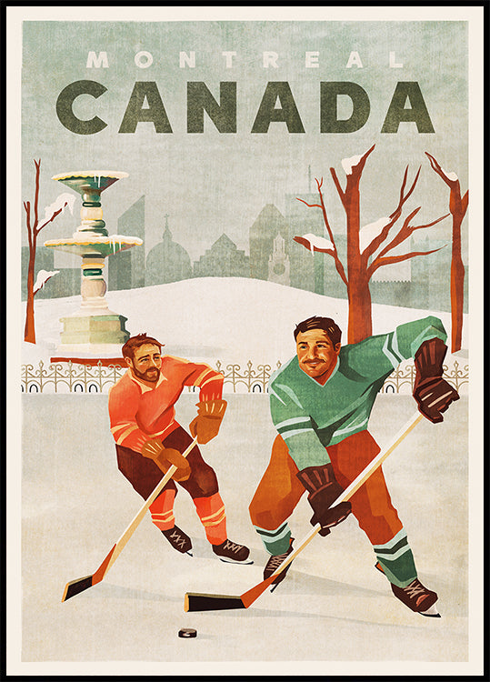 Montreal Canada Pond Hockey Guys Poster