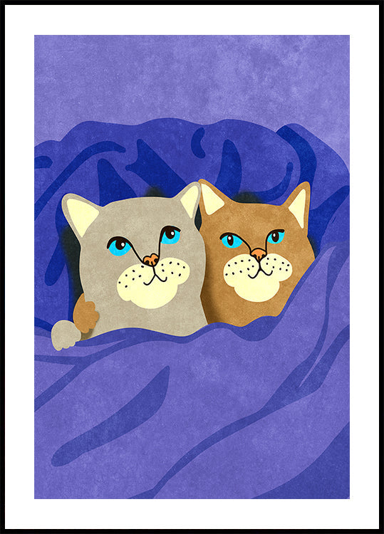 Katzen im Bett