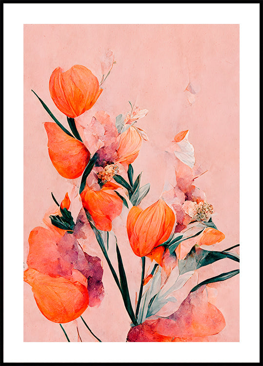 Blütenblätter und Eleganz-Poster