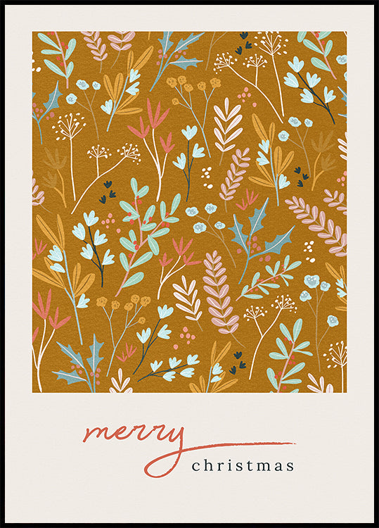 Frohe Weihnachten-Bronze-Plakat