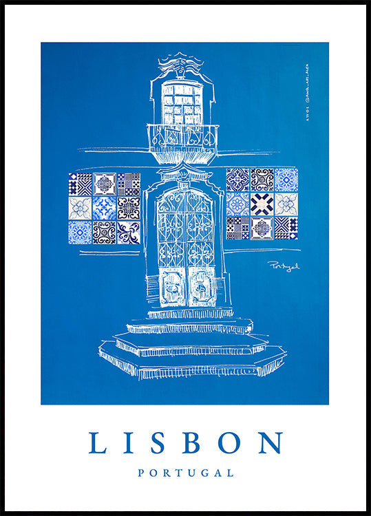 Lisbon Windows, Doorway &amp; Patterns Plakat - Posterbox