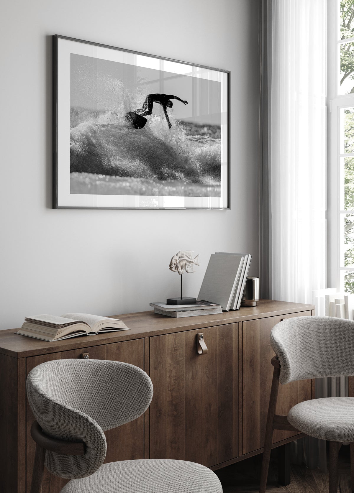 Surfer reitet Meereswelle