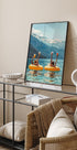 Women Drinnking On Water Lake Plakat - Posterbox.dk