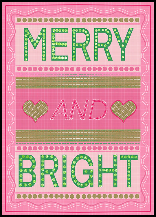 Merry and Bright Christmas Plakat - Posterbox