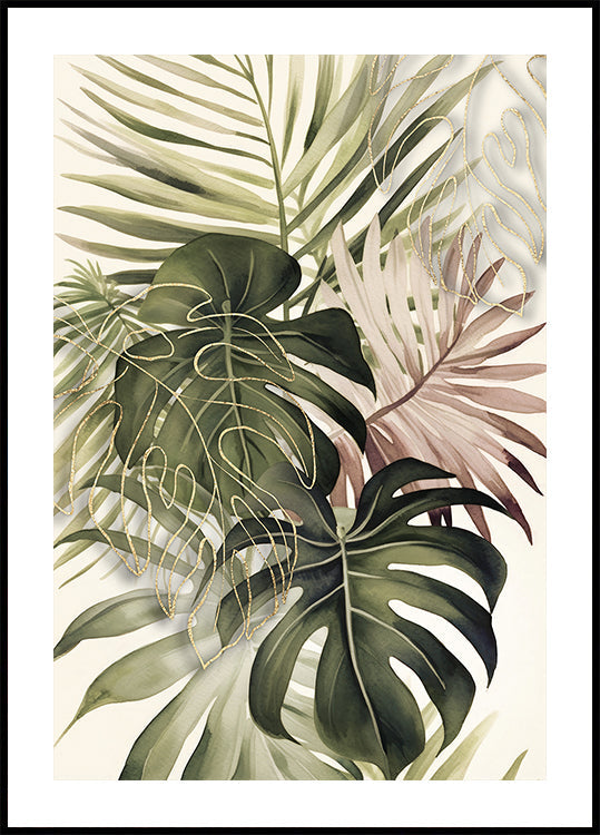 Boho Tropical Bouquet  Plakat - Posterbox