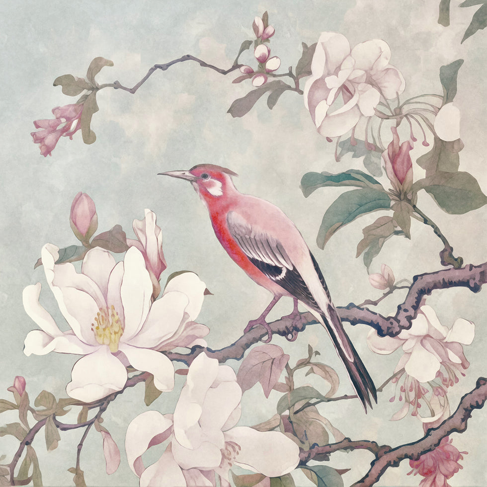 Chinoiserie Bird Spring Vibes 004 Plakat - Posterbox