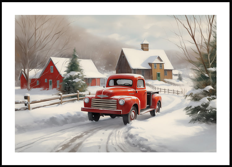 Christmas Truck Plakat - Posterbox