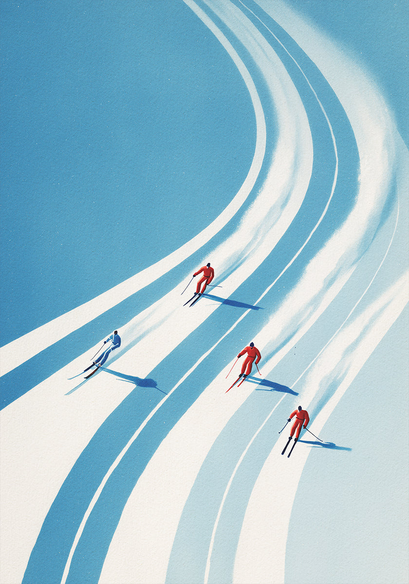 Four Skiers Plakat - Posterbox