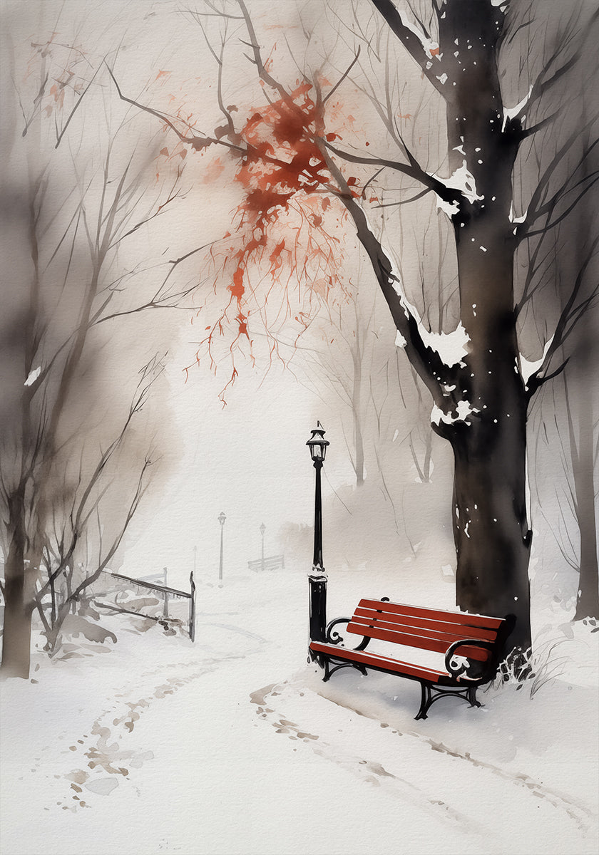 The Red Bench Plakat - Posterbox