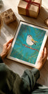Goldcrest bird sitting in a tree Plakat - Posterbox