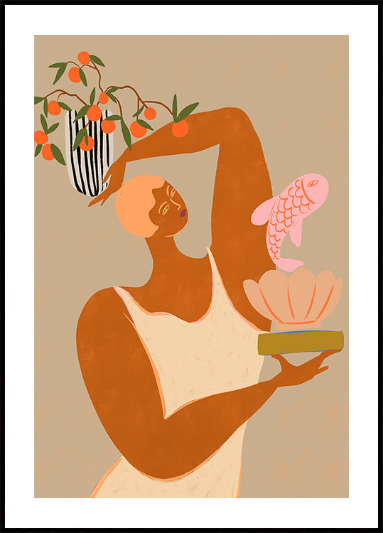 Fish And Oranges Poster - Posterbox