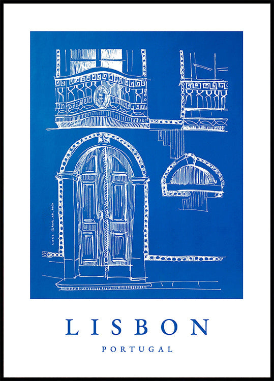 Lisbon Doorway Plakat - Posterbox