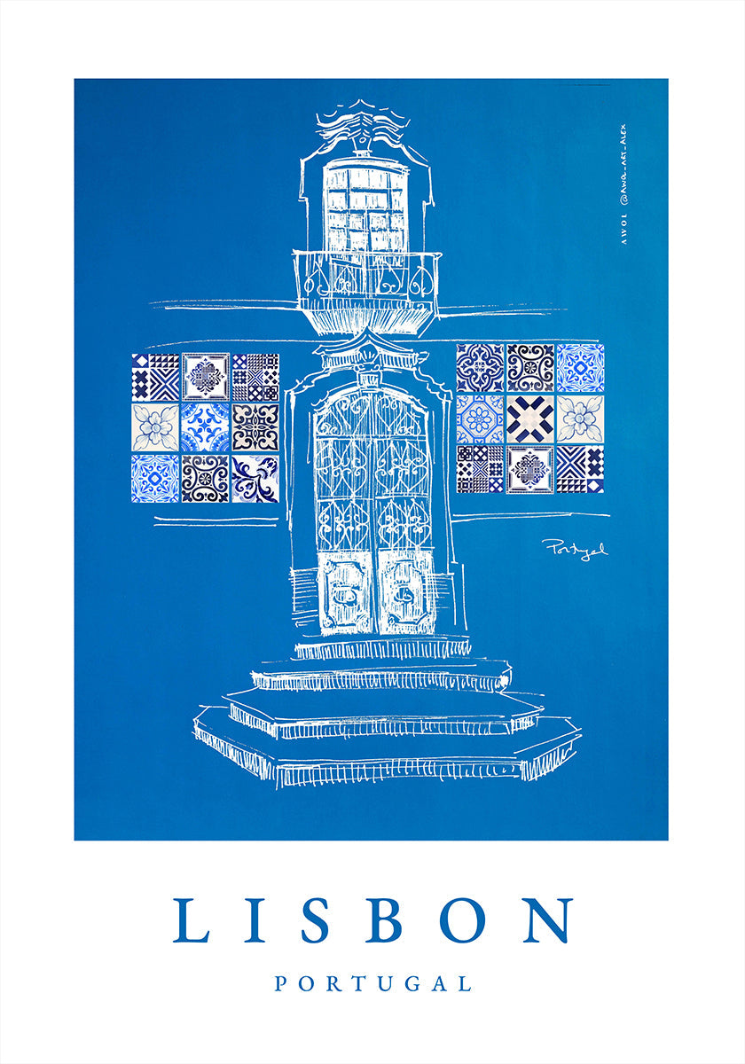 Lisbon Windows, Doorway &amp; Patterns Plakat - Posterbox