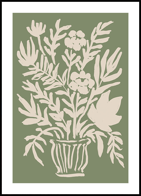 Botanical Vase Silhouette Plakat - Posterbox