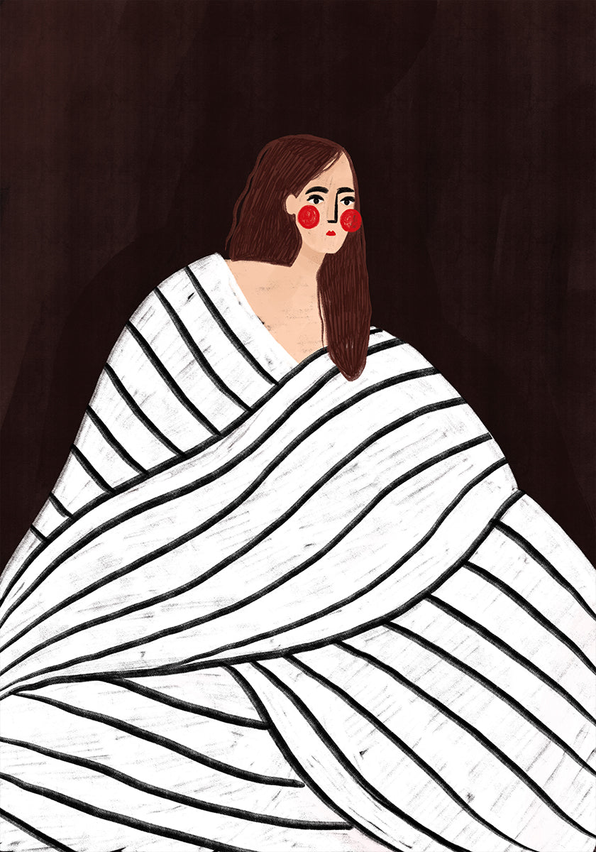 The Woman With Black and White Stripes Plakat - Posterbox