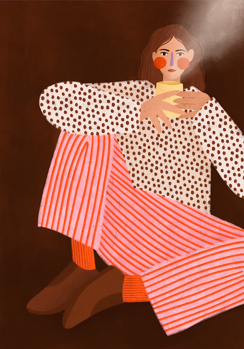 Woman With the Cup of Tea Plakat - Posterbox