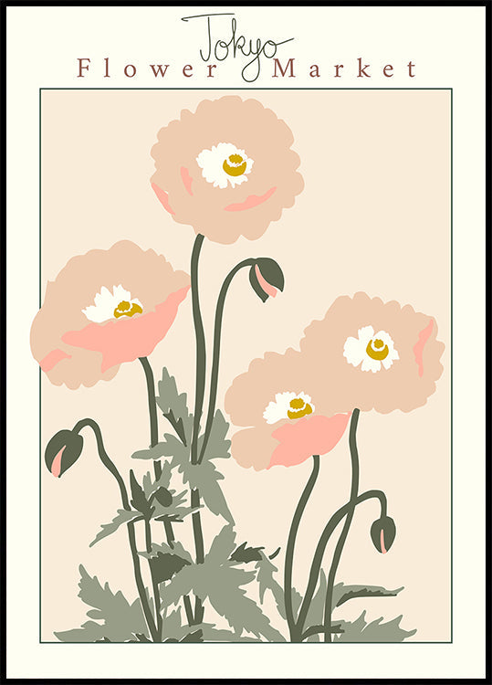 Flower Market Tokyo Poppy (NEW) - Posterbox