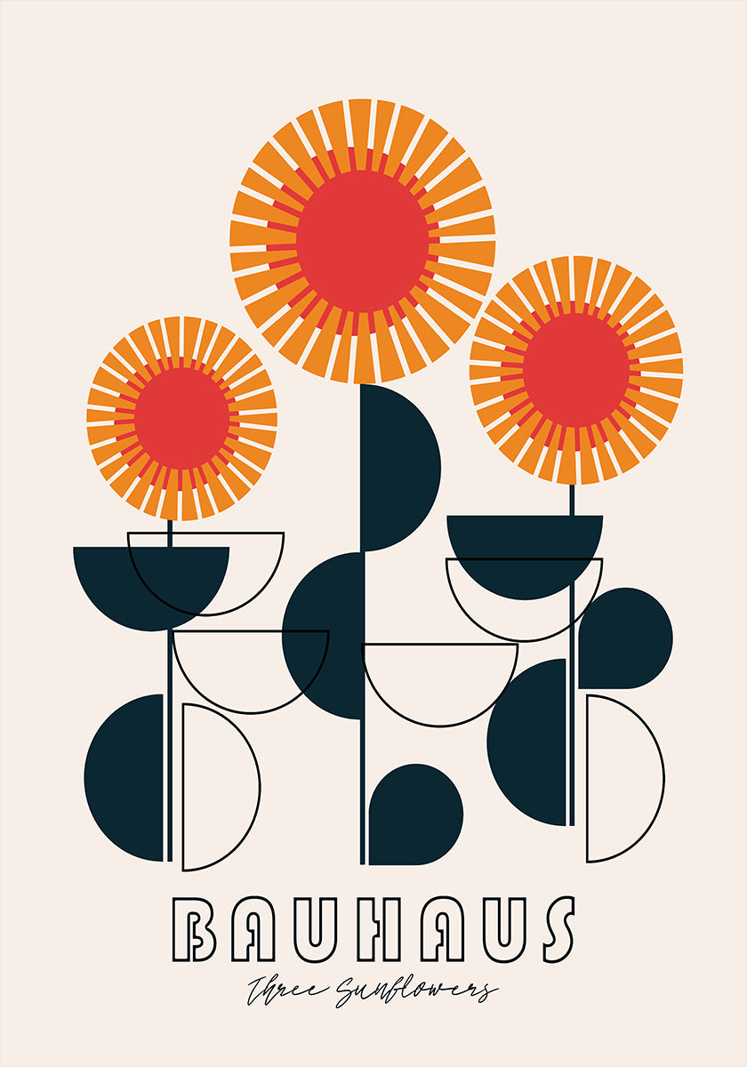 Bauhaus - Three Sunflowers (NEW) - Posterbox