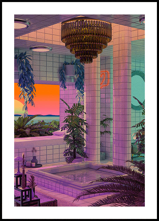 Vaporwave Pool - Posterbox