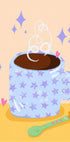 Coffee Time Retro Illustration Plakat - Posterbox