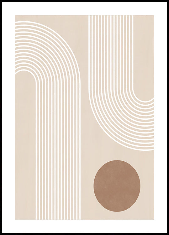 Beige Arc Plakat - Posterbox