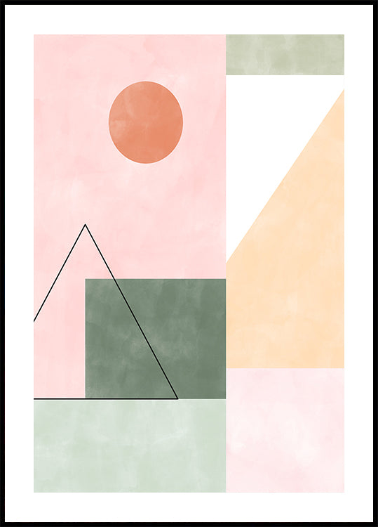Pastel Tones With Minimalist Shapes (NEW) - Posterbox