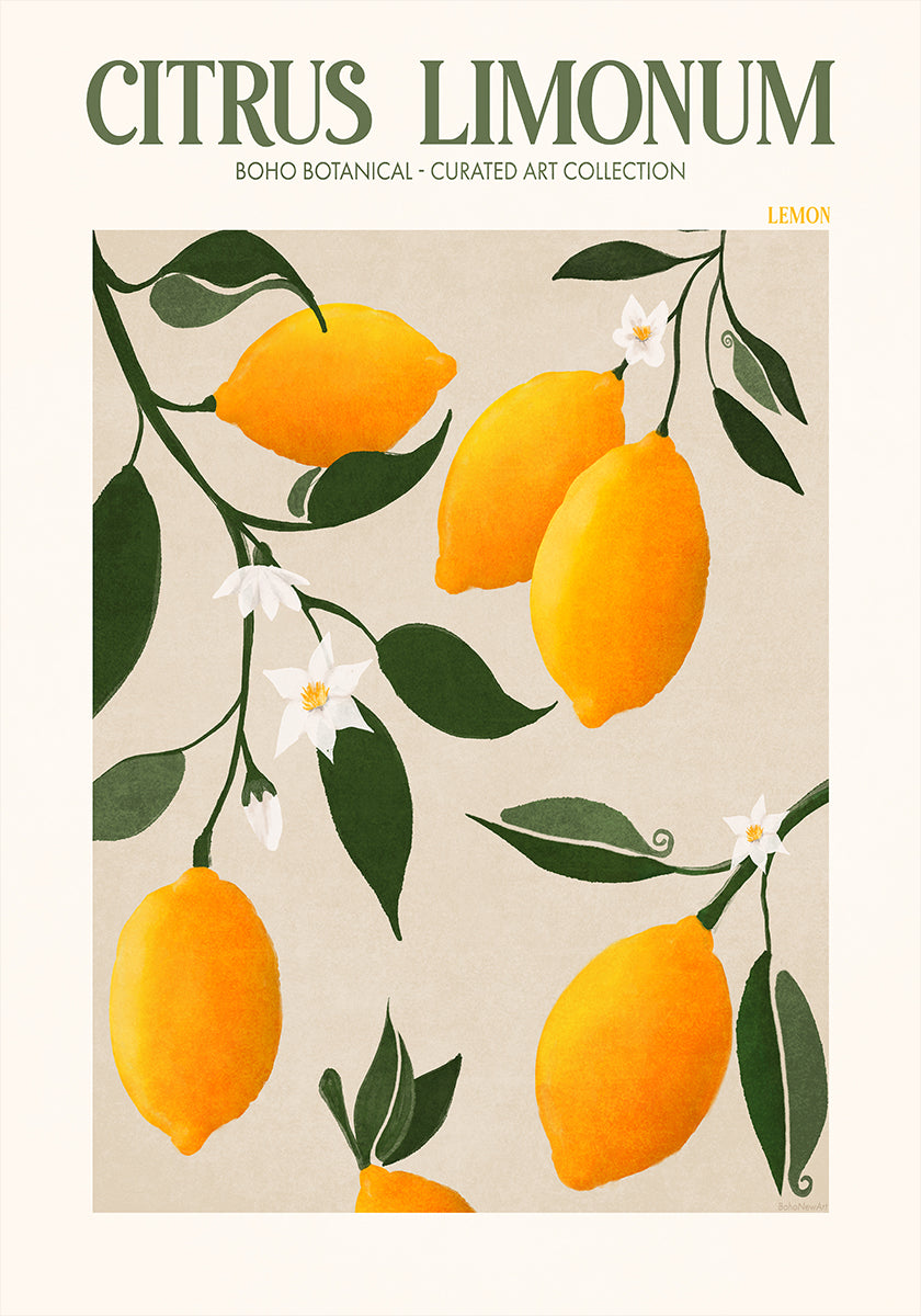 Golden Citrus Delight Plakat - Posterbox