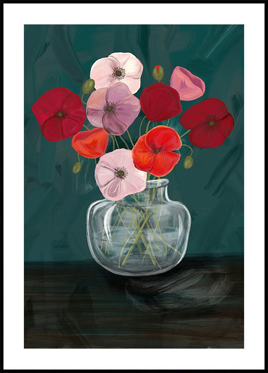 Vase with poppys - Posterbox