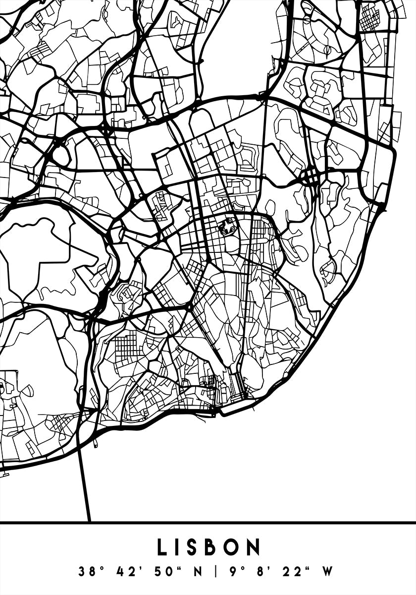 Black Maps 39 Plakat - Posterbox