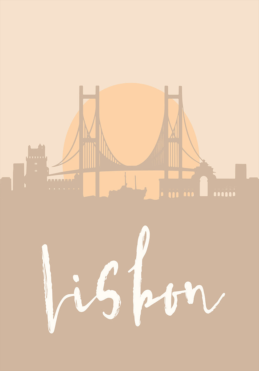 Skyline Earth Tone 2 39 Plakat - Posterbox