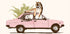 Tiger On Car - Posterbox
